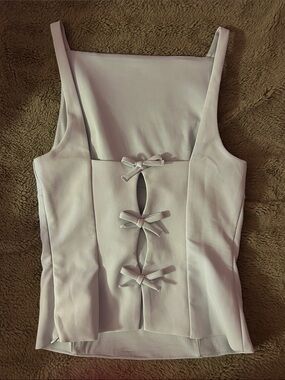 ZARA BABY BLUE SQUARE NECK TANK TOP WOMEN’S SIZE SMAL CLASSIC